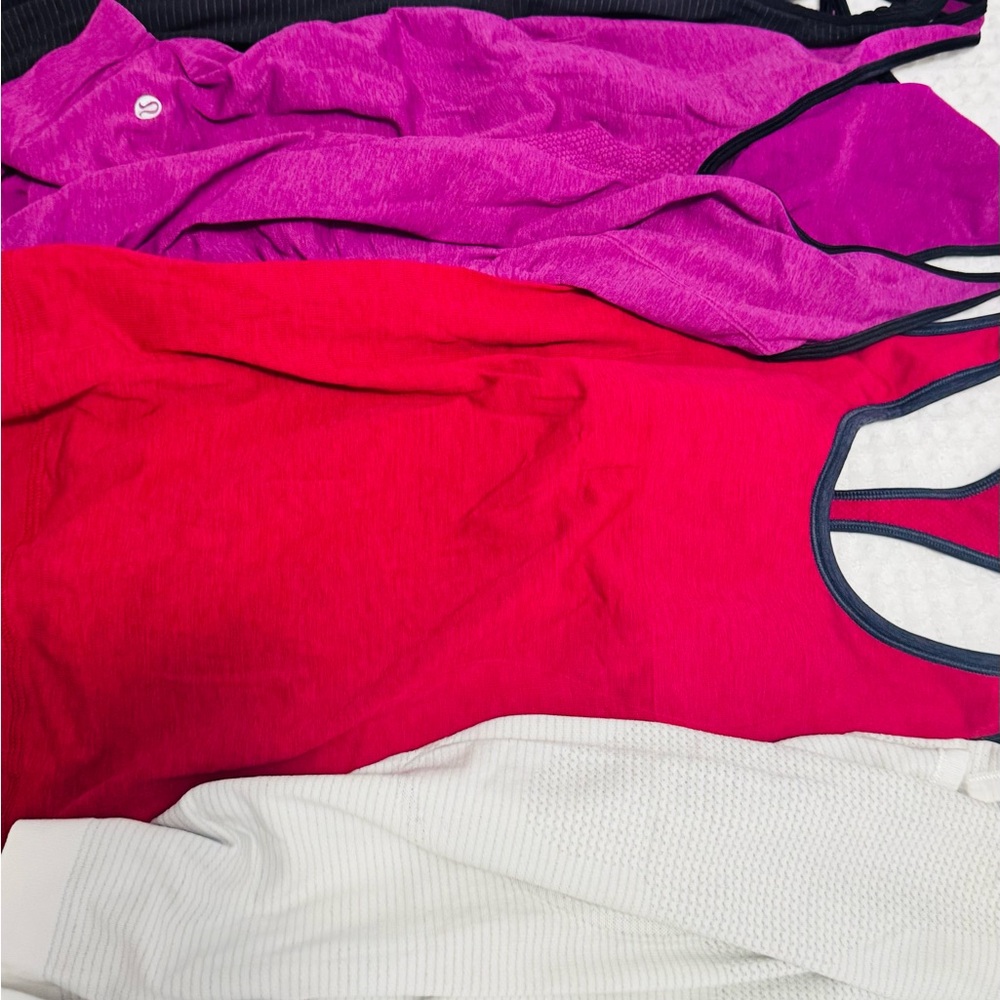 lululemon athletica Tank Tops - Purple, Red, White